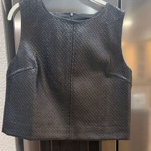 Banana Republic textured faux leather top